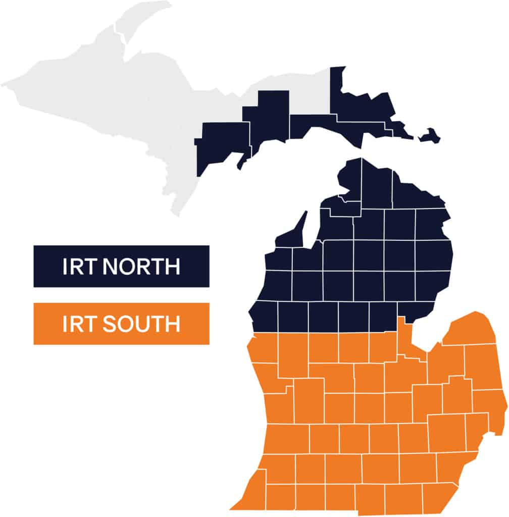 IRT Service Area Map